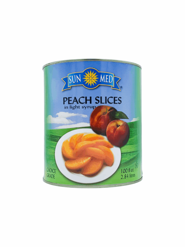 Peach slices in tins (2.84L)