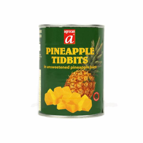 Pineapple tidbits in tin cans (2.84L)